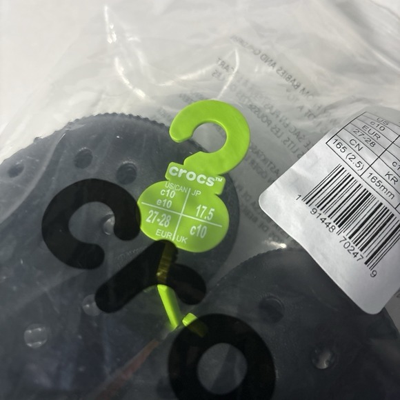 Crocs‎ Unisex Kids Black Baya Clog K Size C10 Toddler Slip On - NWT - Picture 2 of 4